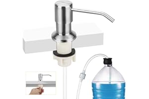 Linkstyle Seifenspender Einbau Küche Mit 120cm Verlängerungsschlauch, Edelstahl Spüli Spender Küche, Einbau Spülmittelspender Von Oben Befüllbar Für Küche Spülbecken, 0,87"-1,18