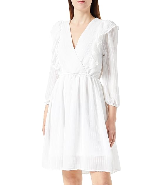 Damen Onllondon 3/4 Ruffle Dress Noos Wvn