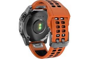 ISABAKE 26 mm Wymienne paski do Fenix 7X/Fenix 5X/Fenix 5X Plus/Fenix 3/Fenix 3 HR/Fenix 6X/Fenix 6X Pro, dwukolorowy silikonowy pasek sportowy 26 mm, męski/damski sportowy bransoletka.