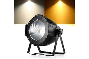 ZonQoonz 100W COB Par LED Blanco Frío/Cálido Luz de Escenario, Luces Par con DMX512/Maestro-Esclavo, Luz de Foco Estroboscópica para Fotografía, Iglesia, Cumpleaños, Boda, DJ, Discoteca