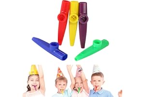 JIKEXINGMENG 5 Pcs Plastic Kazoos Musical Instruments Kazoo Children's Musical Instruments Colored Kazoos for Kids Instrumental Accompaniment (ZXC-037A)