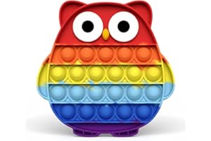 BLPRKOT Pop It für Kinder und Erwachsene Ideal als Anti-Stress-Spielzeug Bunte Eule Anti stress spielzeug Autismus Special Needs Stress Reliever Besondere Bedürfnisse Entpacken Stressabbau Reliever