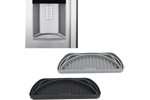 Bekecidi Premium Kühlschrank Wasserspender Auffangschalen, 2er-Set Zuschneidbare Silikon-Tropfmatte, Wiederverwendbare & Rutschfeste Überlauf-Silikon-Matte