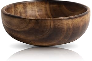 THE GREAT INDIAN BAZAAR Beautiful Handmade Decorative Wooden Snack Serving Bowl For Dry Fruits Chips Coffee Table Countertop Display Key Bowl Tableware Kitchen Living Room Home Decor Accents Dinnerware