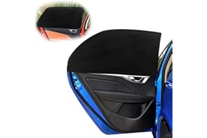 SOARFLY Car Side Window Sun Shade, Sun Shades for Car Windows, Car Sun Shade Blocking Car Mosquito Net for Baby, Easy Fit and Use, Double Layer Design, Car Accessories Blinds Fits Most Vehicles 2Pack (L)