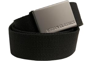 Urban Classics Canvas Belts Pasek Uniseks , CZARNY , 120