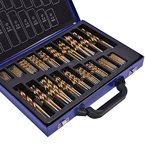 Spiralbohrer 230 tlg Bohrersatz Bohrerkoffer Stahl Metallbohrer Bohrer Set TITAN HSS TiN 1-10mm Sortiment Bohrerkassette - 9