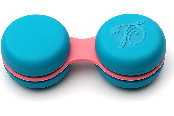 SPORTS WORLD VISION 1PC Étui à lentilles Contact Macaron Bleu | Étui à lentilles Compact Portable et étanche | Boîte de Solution pour lentilles de Contact Durable et Pratique avec même Couleur