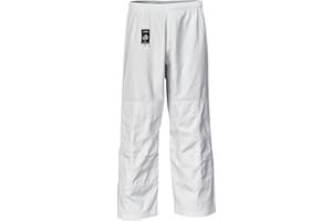 Ju-Sports Element Trousers White Regular Cut I Lightweight Trousers with Elastic Waistband, Cord Lacing and Knee Reinforcement I Also Suitable for Sports Such as Karate & Judo, MMA etc.