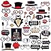 Produktbild Vigorea Photo Booth Hochzeit 54-Stück Fotobox Accessoires Hochzeit Foto Booth Props DIY Kit mit Hüte, Lippen, Schnurrbart, Gläser und mehr auf Sticks