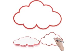 CHCAES 40 Stück Moderationskarten Wolken Präsentationskarten Rund Metaplankarten Set für Büro Schule Professionelle Präsentation Vortrag Moderation Gesprächsleitung 14x23cm