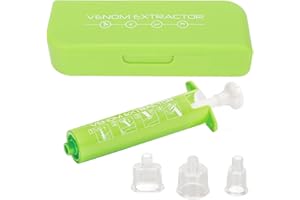 DINHAUYON Venom Extractor, Easy Operation Insect Extractor with Storage Box and 3 Sizes Suction Cups, Suction Tool for Mosquito, Spider, Scorpion, Jellyfish, Relief Sting, Weed Fish, Outdoor Hiking, Camping