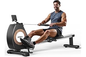 ONETWOFIT Vogatore Pieghevole per La Casa Pro, Stepper per La Casa, 16 Livelli Di Resistenza Silenziosa, Attrezzo Ellittico Con Capacità Di 160 Kg/350 Libbre, Compatibile Con App