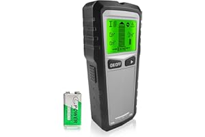 Evolpor 5 in 1 Stud Finder Wall Scanner, Electronic Stud Sensor Wall Finder Edge Center Detector with LCD Display, Stud Finding Beam Detector for Wood AC Wire Metal Studs Cable Joist Detection