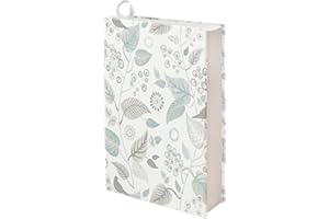 Kuiaobaty Couverture de livre d'art populaire à motif floral pour la Bible, beige extensible, couverture de livre d'école, couverture de livre d'école
