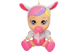 Cry Babies Day Care Jenna, La Bambola Jenna indossa un Vestito della linea Day Care ed è Fornita con 3 Accessori, Piange Lacrime Vere, Giocattolo per Bambini dai 18 Mesi in su