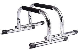 Lebert Fitness Parallette Push Up Bars Dip Station Stand - Perfect for Home and Garage Gym Exercise Equipment - Gymnastics, Calisthenics, Strength Training Parallel Bars for Men and Women