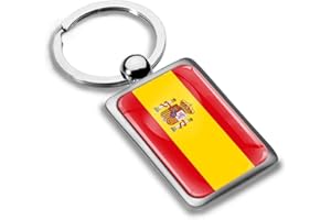 Biomar Labs® 3D metal Hiszpania Hiszpania flaga Hiszpania brelok akcesoria mężczyźni kobiety brelok prezent KK 215