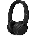 PHILIPS TAH4000BK – Casque Supra-aural sans Fil, 70 h d’autonomie, Dynamic Bass, Haut-parleurs 32 mm, multipoint Bluetooth 6.0, Coussinets et Batterie remplaçables, Design Pliable léger, Noir