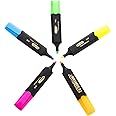 Sasco School Essentials 5 Pack Hightlighter Set, Chisel Tip, Bright Highlighter Set, Highlighter Pens - Pack Of 5 Essential Bright Colors