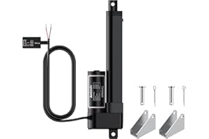 Justech Actionneur Linéaire Actionneur Linéaire 150mm/6in 3000N/660LBS IP65 Moteur Étanche Actionneurs à Technologie Linéaire Agricoles Industrielles Véhicules-Noir