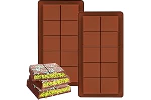 BESTWISHING Stampo per Cioccolato in Silicone, 2 Pezzi Stampi in Silicone per Barrette Stampo per Torrone di Cioccolato Stampi per Cioccolatini, per Fatti in Casa Praline Caramelle Cioccolato Torta