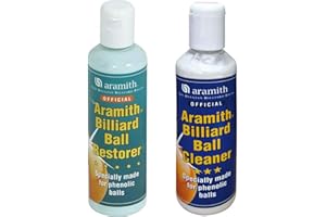 Aramith Billiard Ball Restore - Par de limpiadores líquidos para bolas fenólicas para billar (250 ml).