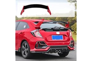 YYKJZ Aileron de Aile de queue de Aile de toit de becquet de coffre arrière de voiture, pour Honda Civic X 10th Hayon 2016-2021, plastique ABS, Spoiler d'accessoires extérieurs automatiques