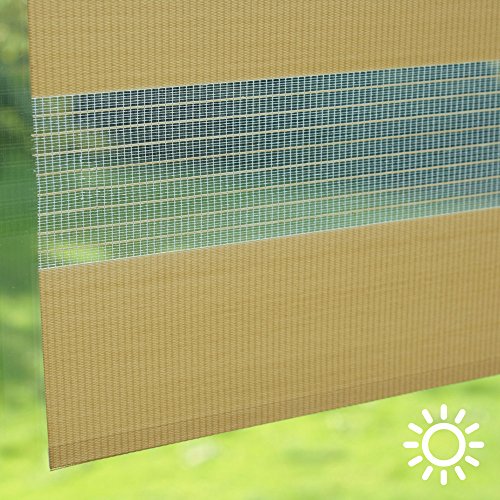 Doppelrollo Beige 95x150cm Klemm Fix Rollo - 2