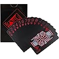 CHEENNY Black Playing Cards Waterproof Deck of Cards with Dollar Pattern Game and Magic Great for Party Waterproof Deck of Cards with Pattern Playing (Red Playing Card)