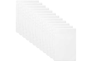 luvtree Lot de 12 pochettes d’insertion transparentes en PVC A5 – 6 trous, sans fermeture éclair, compatibles avec classeurs A5 à 6 anneaux. Idéal pour l’organisation et la gestion de budget.