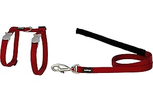 RED DINGO Laisse/Harnais pour Chat Rouge 12 mm