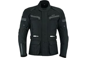 BOSmoto motorradjacke mit protektoren herren textil, Touren, Wasserdicht, Belüftung