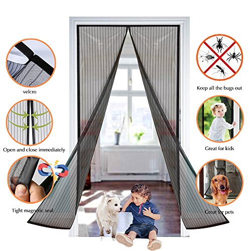 Book's Cover of Pomisty Magnétique Moustiquaire de Porte Antimoustique Rideau dÉcran de la Porte Moustiquaire Protection contre Insectes Noir