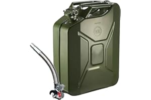 Autojack 20L Jerry Can, Fuel Metal Petrol Canister, Water Container Storage For Diesel, Oil, Petrol & More