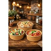 Kraft Karton Salata Kasesi Kapaklı 500cc 50 Adet