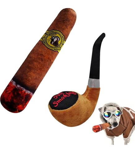 Jouet Couineur Pour Chien En Forme De Cigare - Peluche Durable Avec Sonnette - Pour Petits Chiens, Jeu Interactif, Nettoyage Des Dents