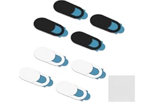CYZBL 8 sztuk Przesuwne Pokrywy Aparatu, 0,6 mm Samoprzylepne Ultra Cienkie Osłona Kamery Webcam Z Szarą Tkaniną, Ochrona Prywatności