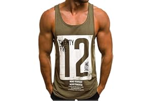 HOTCAT Canotte Uomo Canotterie Sportivo Palestra Muscolo Gilet Lettera Stampata Veste Casual Tank Top Senza Manica Estate T-Shirt