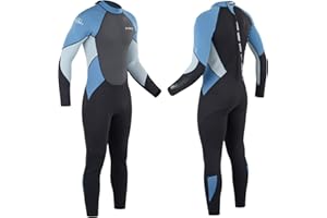 Osprey Mens Full Length 3mm Summer Wetsuit, Adult Neoprene Surfing Diving Wetsuit, Zero, Blue