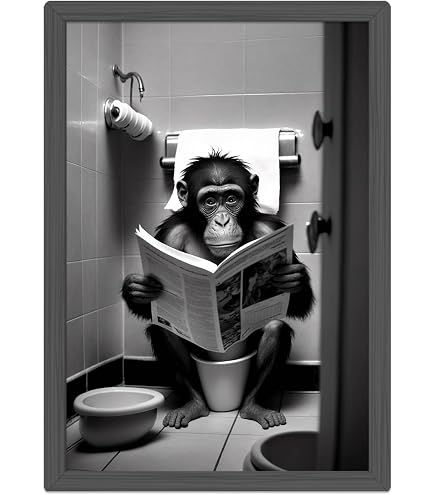 GeekWithAttitude Poster A4 Guide Bonnes Habitudes Toilettes - Affiche Humoristique Canard Bon Flic - Décoration WC