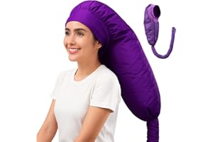 KUMSODE Caschi per Asciugatura, Cuffia Asciugacapelli, Casco Asciugacapelli da Casa Portatile e Professionale, Bonnet Casco per Asciugatura Cuffia Asciugacapelli con Elastico per Attacco Phon,Viola