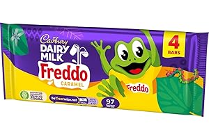 Cadbury Dairy Milk Freddo Caramel Chocolate Bar, Bitesize Treats, 4 x 78 g Bars (Pack of 1)