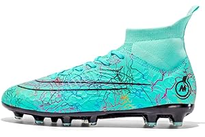 Hmhnsya Scarpe da Calcio da Uomo Scarpe da Calcio Spike da Allenamento Professionali Scarpe da Calcio Alte alla Caviglia per Bambini Sneakers Unisex