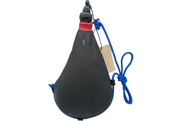 UYUNIX Bota de Vino Premium - Artesana de Piel de Cabra Tintada en Negro Interior de Látex Sin Goteo Cantimplora para bebidas Disponible en 1L 1.5L y 2L
