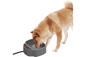 Toozey Gamelle Chauffée pour Chiens et Animaux Domestiques - Températures Réglables, 2.5L Thermostatique pour Chats/Poules/Lapins en Hiver