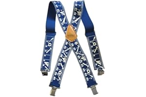 Faithfull Heavy-Duty Braces, 2 Inch (50mm) Wide, Industrial Strength, Adjustable for All Sizes – Blue