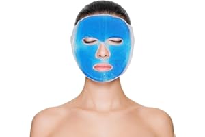 SUN & SIA SOURCE OF YOUR NATURAL BEAUTY Masque Visage Gel Chaud ou Froid Réutilisable, Masque de Relaxation Thérapie par le Chaud ou le Froid, Poche Compresse Contre les Migraines, Effet Relaxant, Favorise la Circulation Sanguine, Sun & Sia