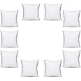 Cushion Inner Pads (Pack of 10), 40 x 40 cm (16" x 16") - Hollowfibre Stuffed Square Pillows - Cushion Insert Decorative - Anti-Allergy Made in Britain UK