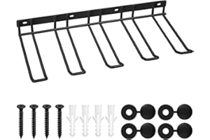 BAYIDUN Werkzeugspeicher für Elektrowerkzeug Organizer, Garage Aufbewahrung Wandhalterung, Metall Werkzeugregal Organizer, 4 Schlitzen Bohrhalter Wandmontage für Garage Werkstatt Werkzeugraum (Schwarz)